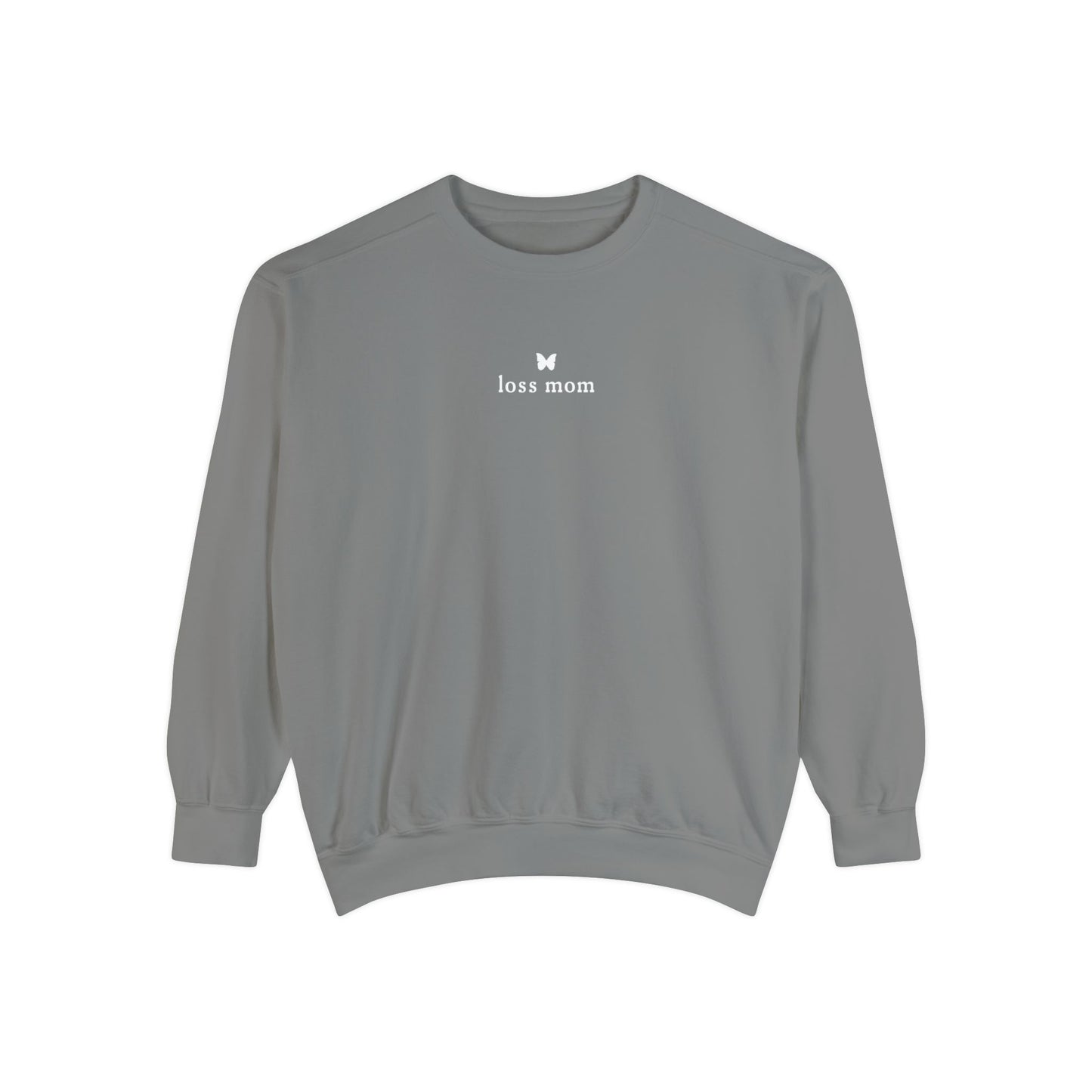Loss Mom Butterfly | Comfort Colors Crewneck Sweatshirt