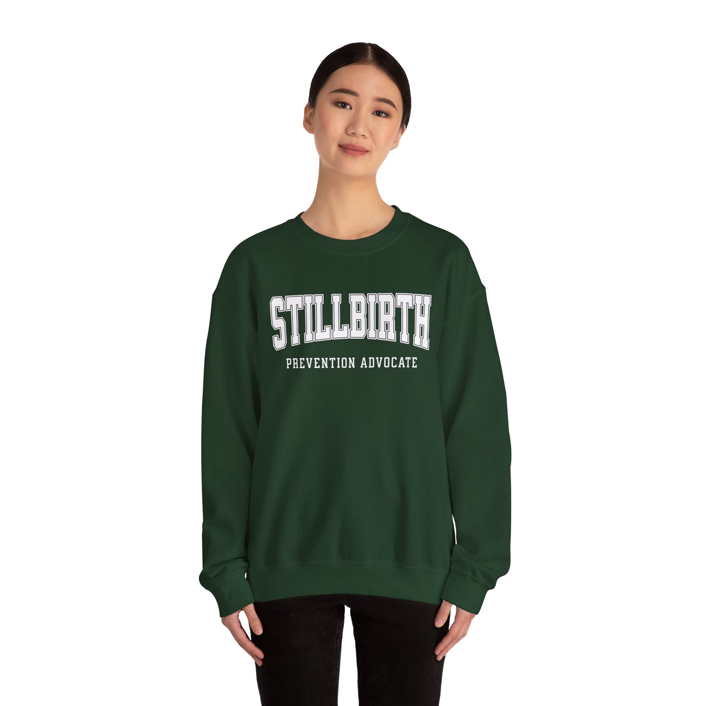 Stillbirth Prevention Advocate Sweatshirt (Custom Text Option On Back) | Crewneck Sweatshirt