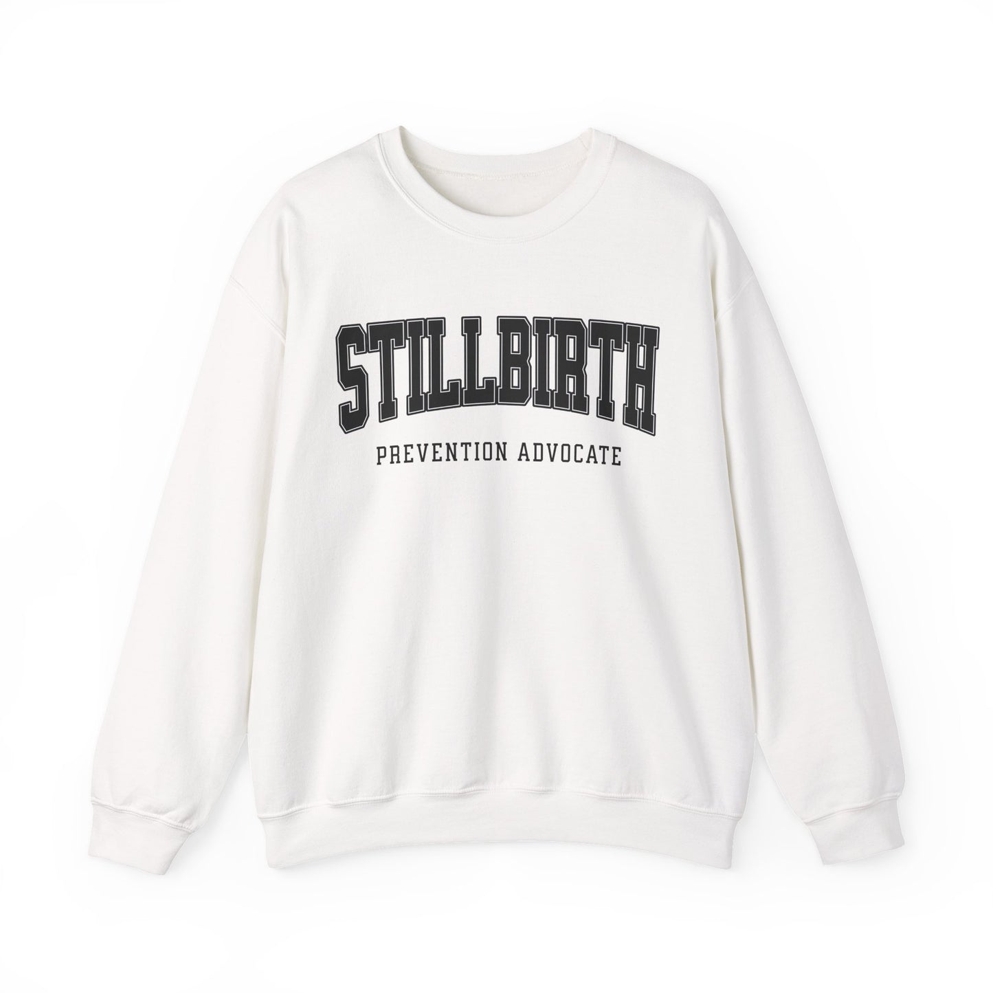 Stillbirth Prevention Advocate Sweatshirt (Custom Text Option On Back) | Crewneck Sweatshirt