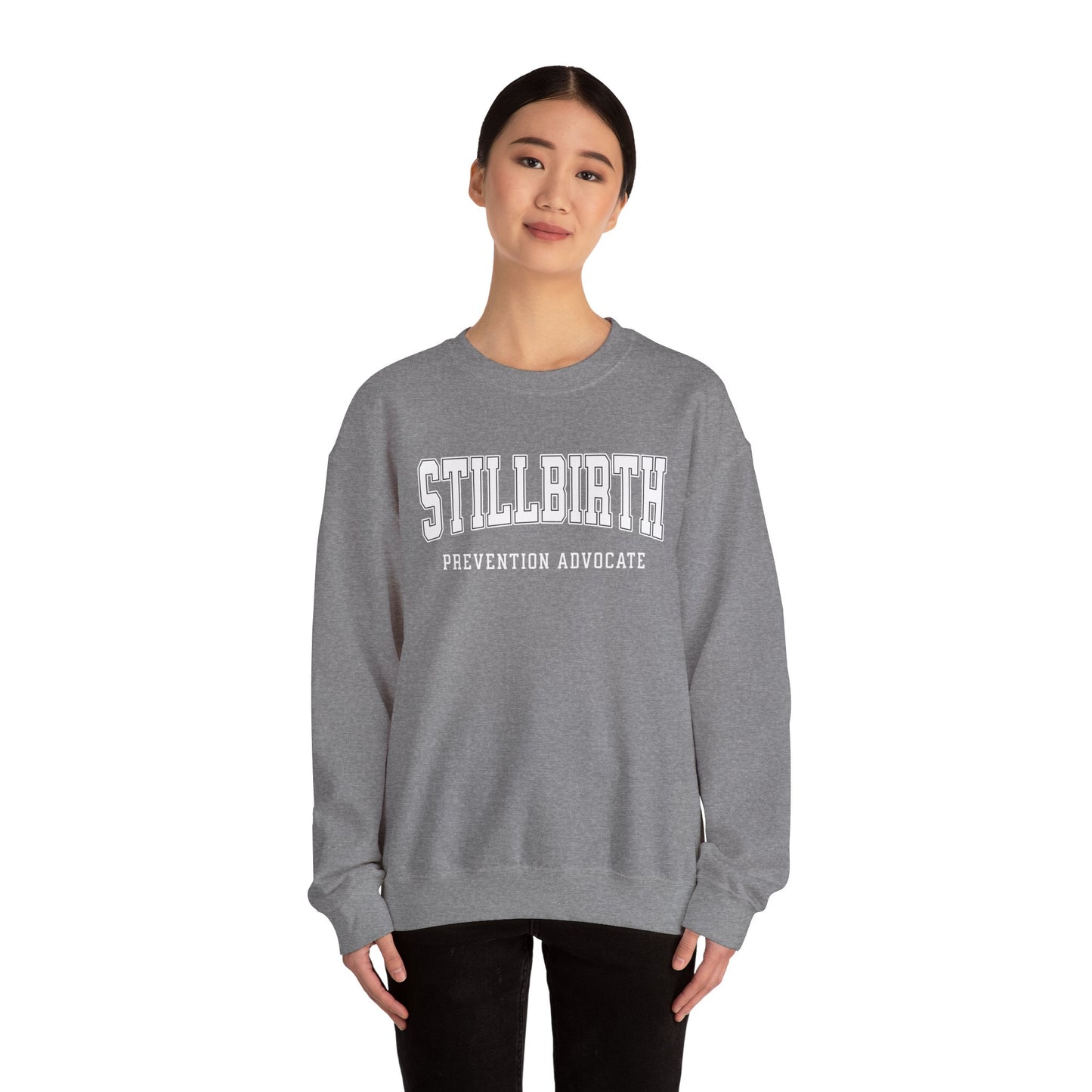 Stillbirth Prevention Advocate Sweatshirt (Custom Text Option On Back) | Crewneck Sweatshirt