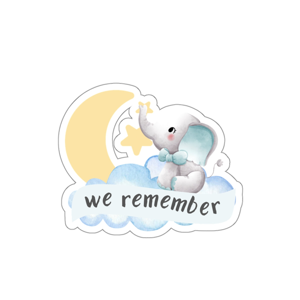 We Remember Elephant | Die-Cut Stickers
