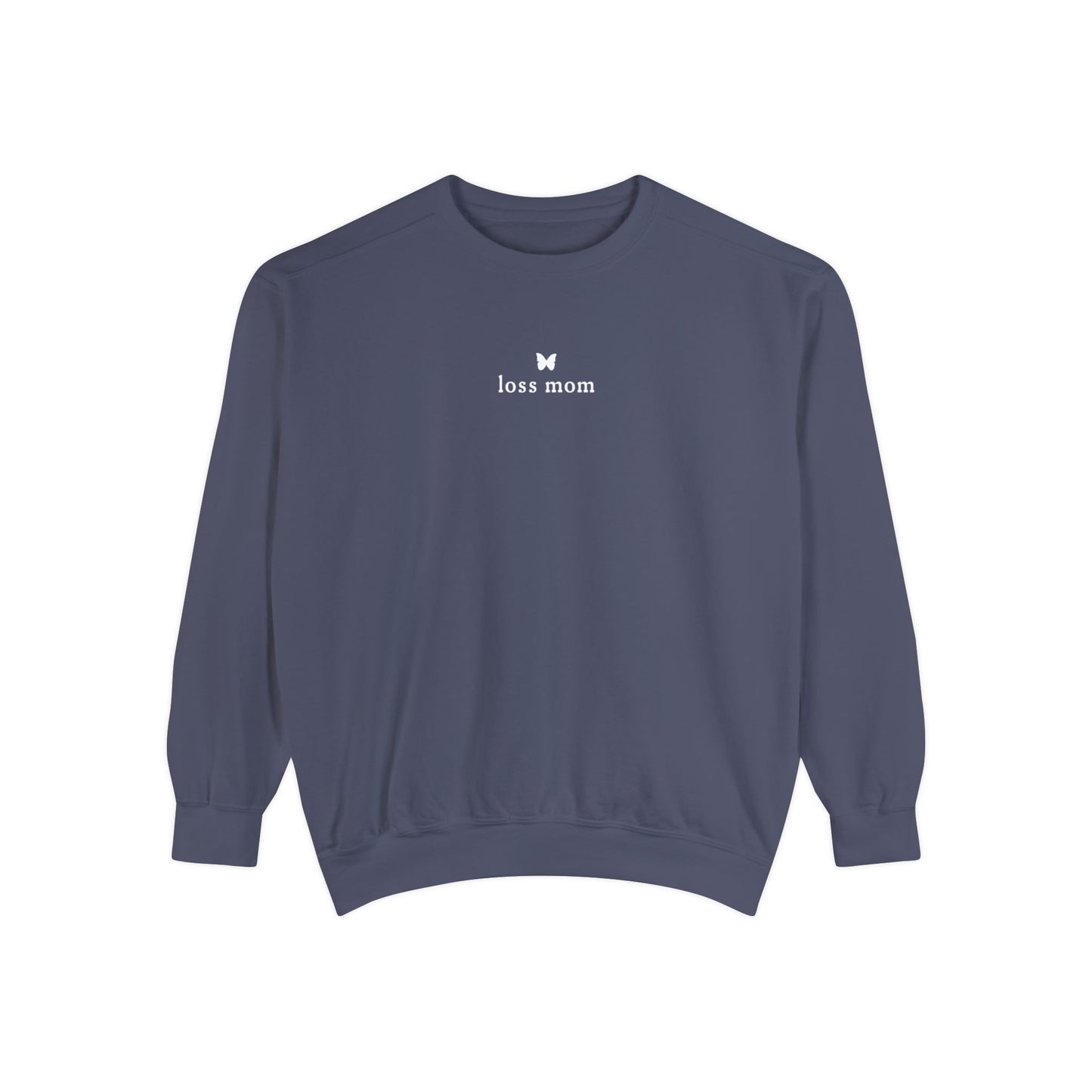 Loss Mom Butterfly | Comfort Colors Crewneck Sweatshirt