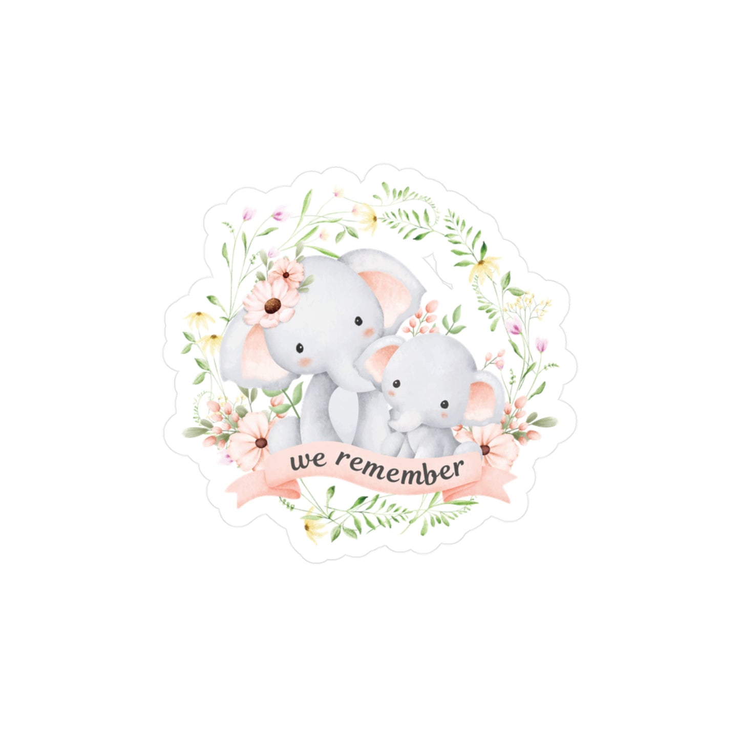 We Remember (Elephant Pink) | Vinyl Sticker