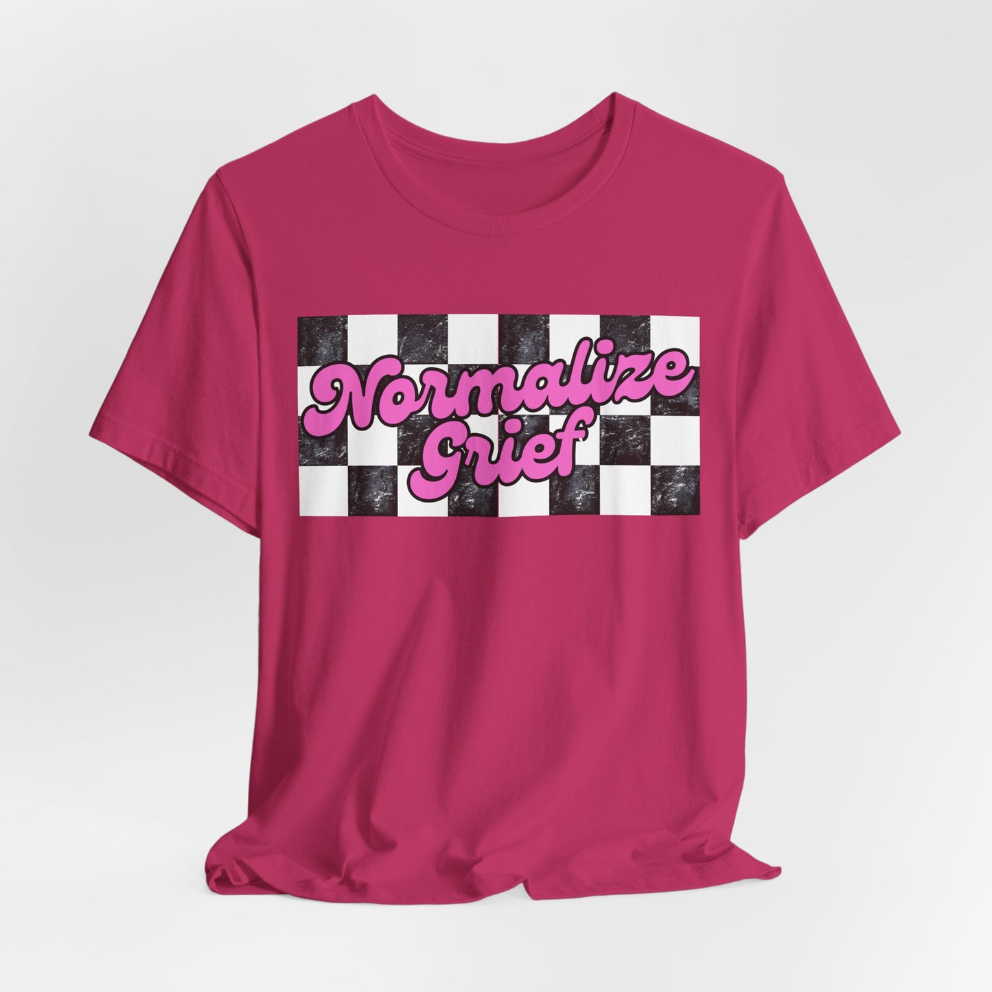 Normalize Grief | Checker T Shirt