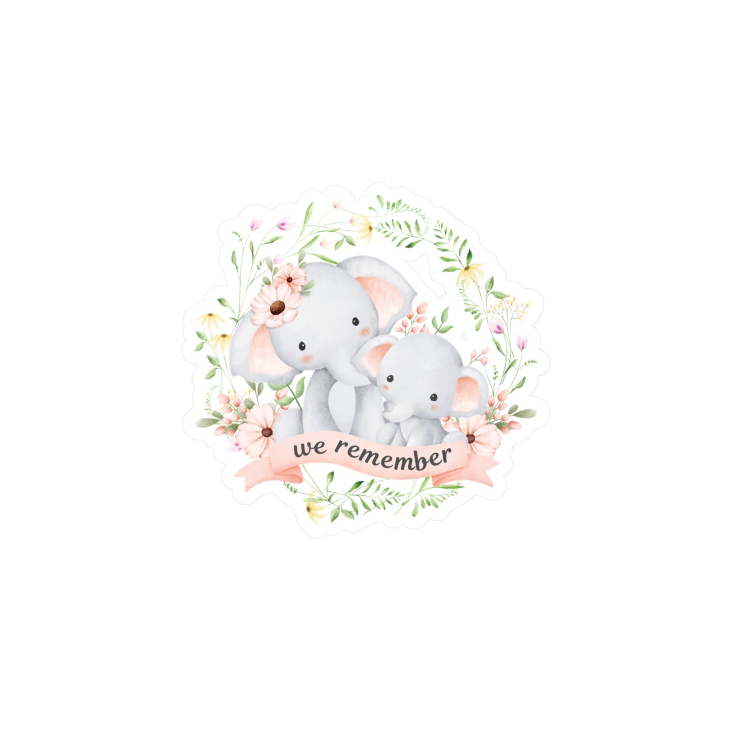 We Remember (Elephant Pink) | Vinyl Sticker