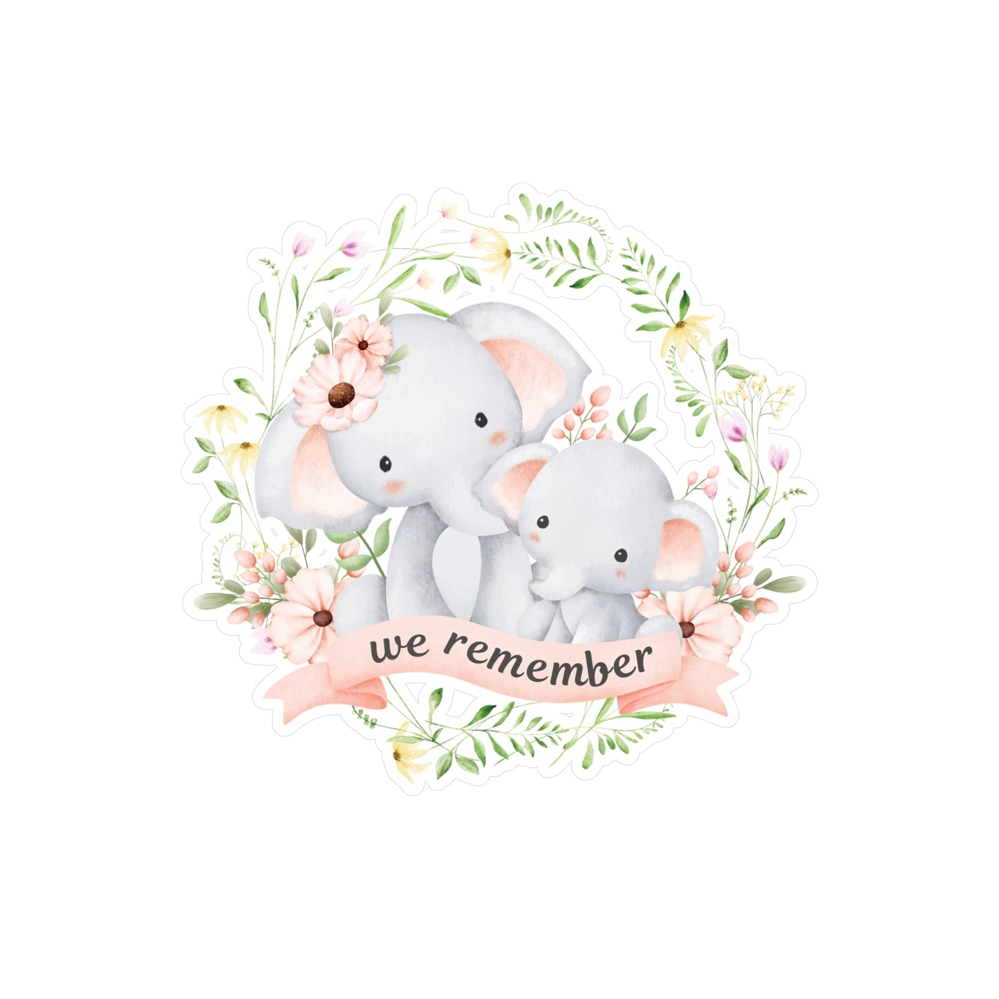 We Remember (Elephant Pink) | Vinyl Sticker