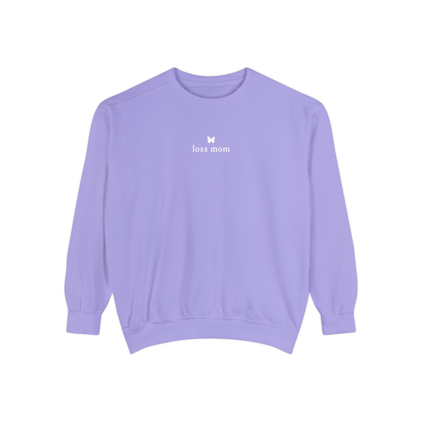 Loss Mom Butterfly | Comfort Colors Crewneck Sweatshirt