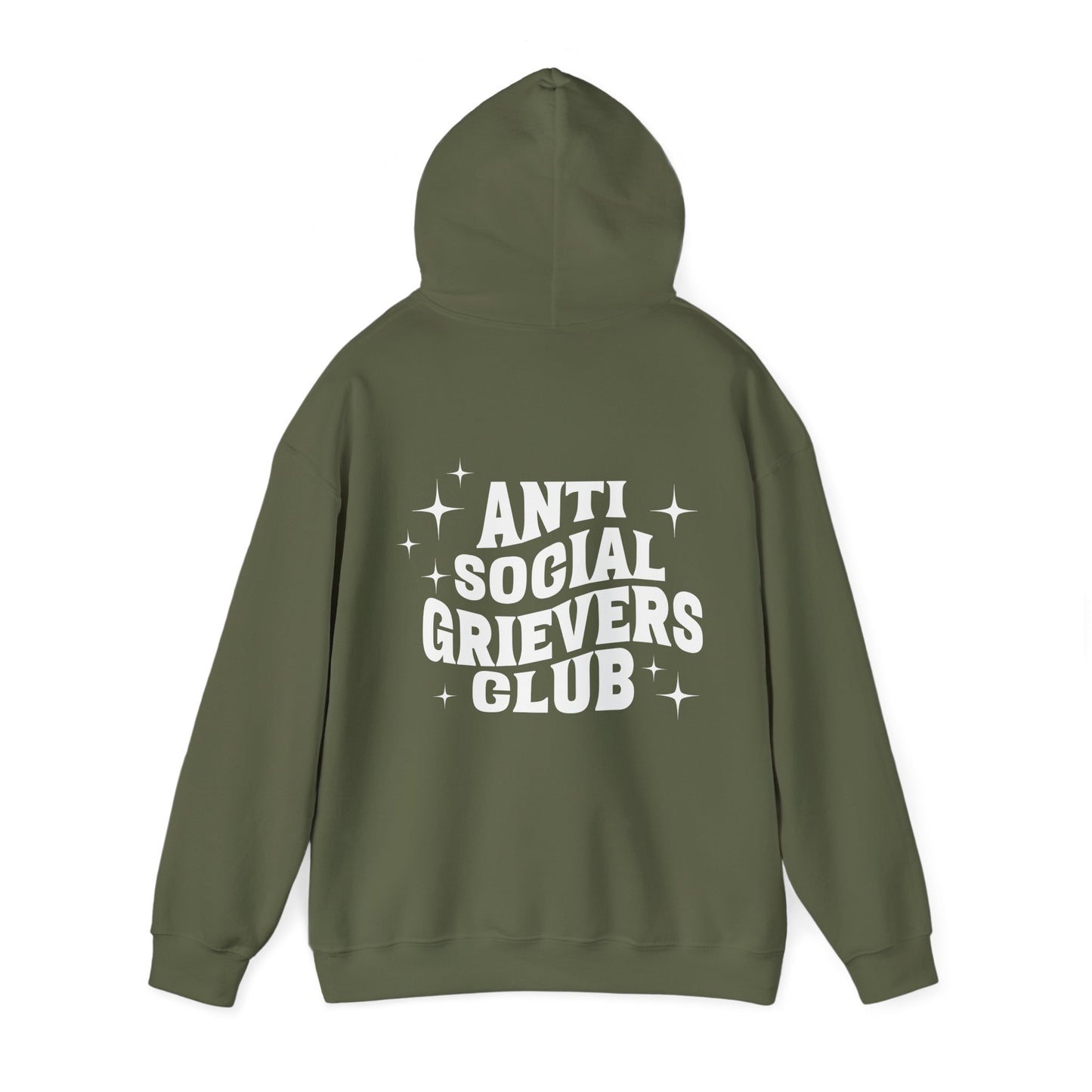 Anti Social Grievers Club | Font & Back Hoodie