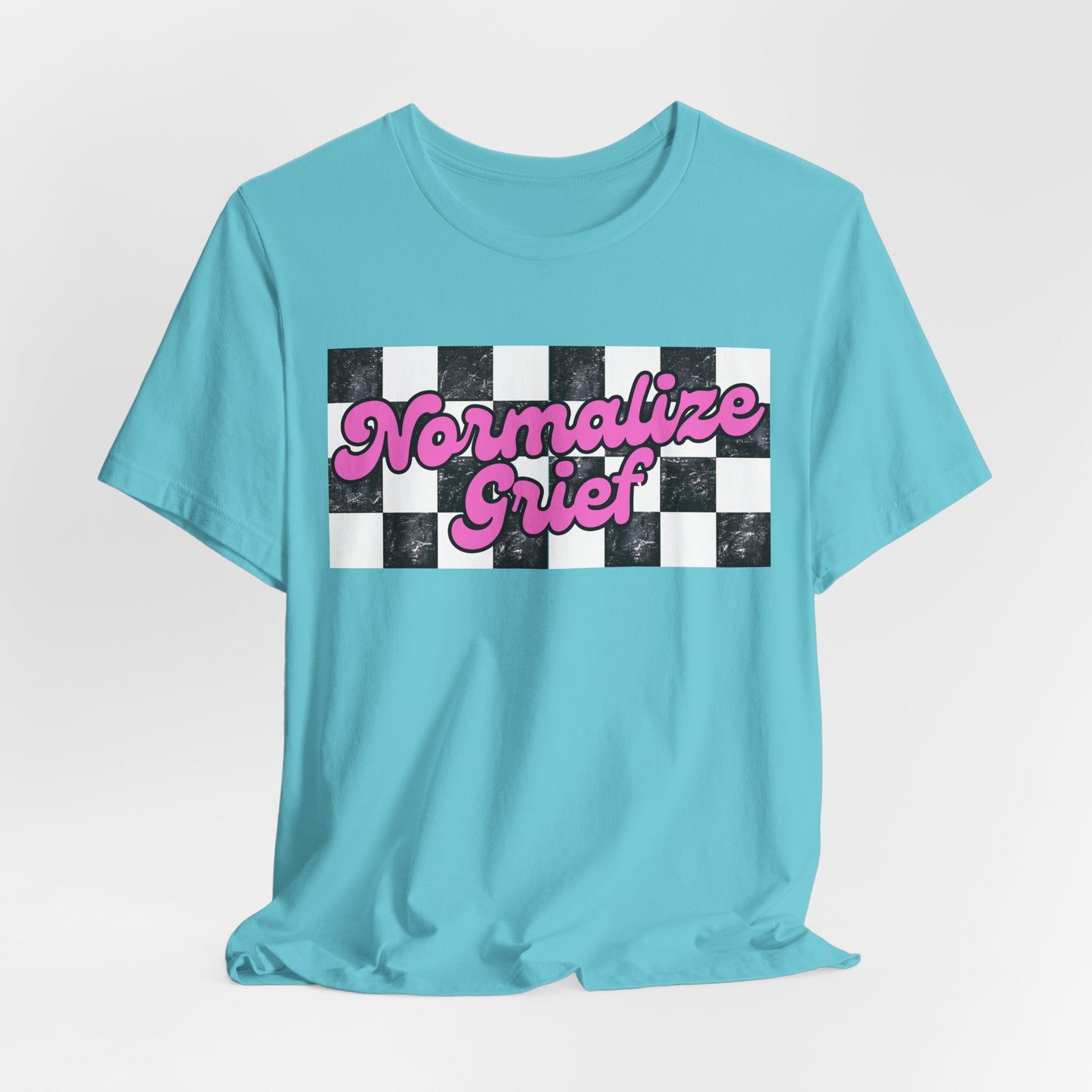 Normalize Grief | Checker T Shirt