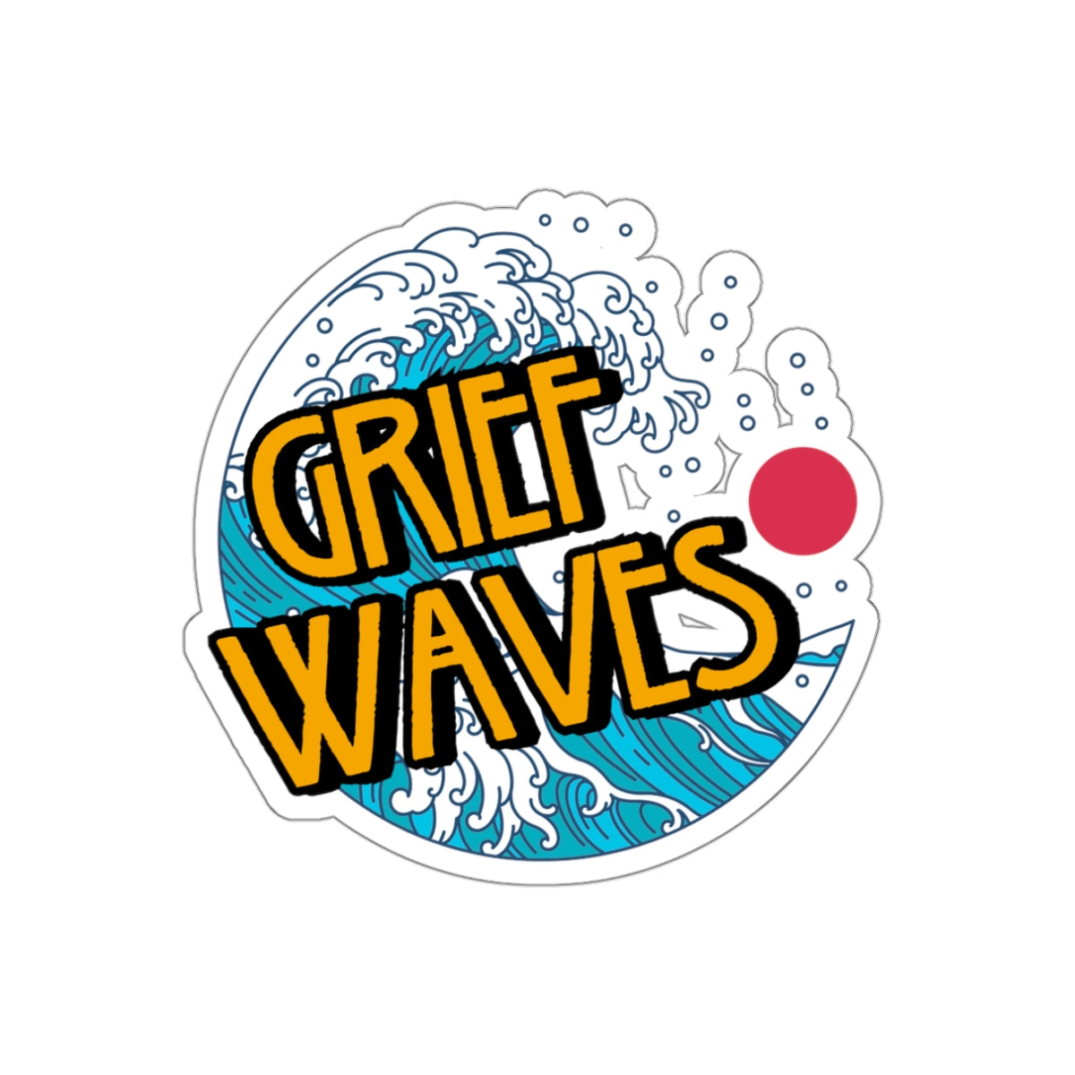 Grief Waves | Die-Cut Stickers