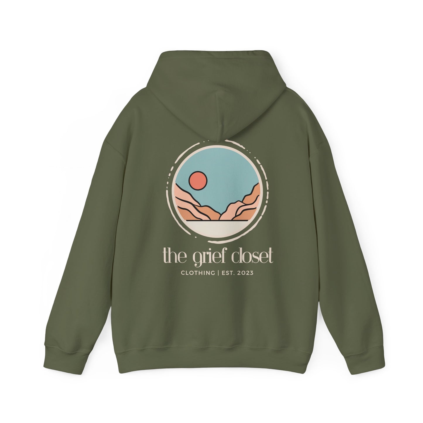 The Grief Closet Logo Front and Back | Light Text Hoodie