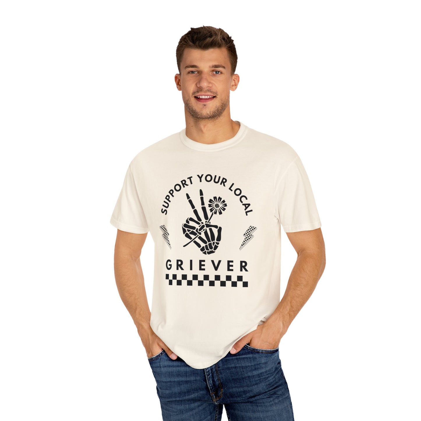 Support Your Local Griever  (Flower) | Comfort Colors T Shirt