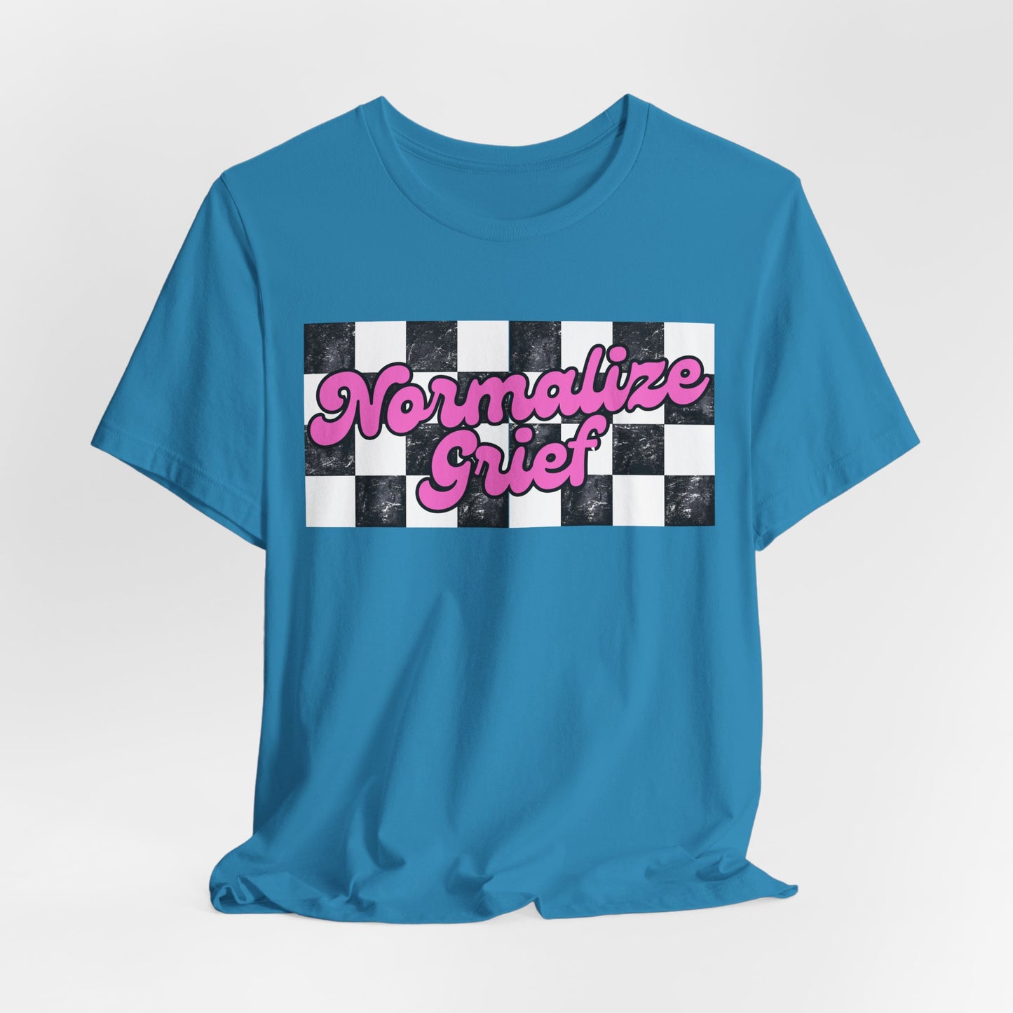 Normalize Grief | Checker T Shirt