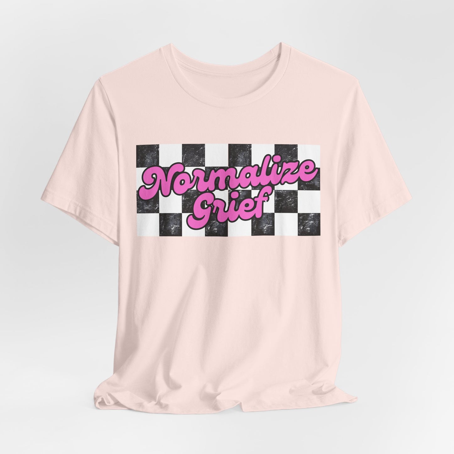 Normalize Grief | Checker T Shirt