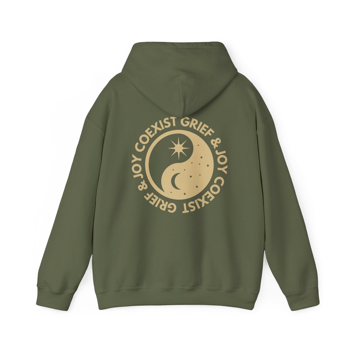 Grief & Joy Coexist | Front & Back Hoodie