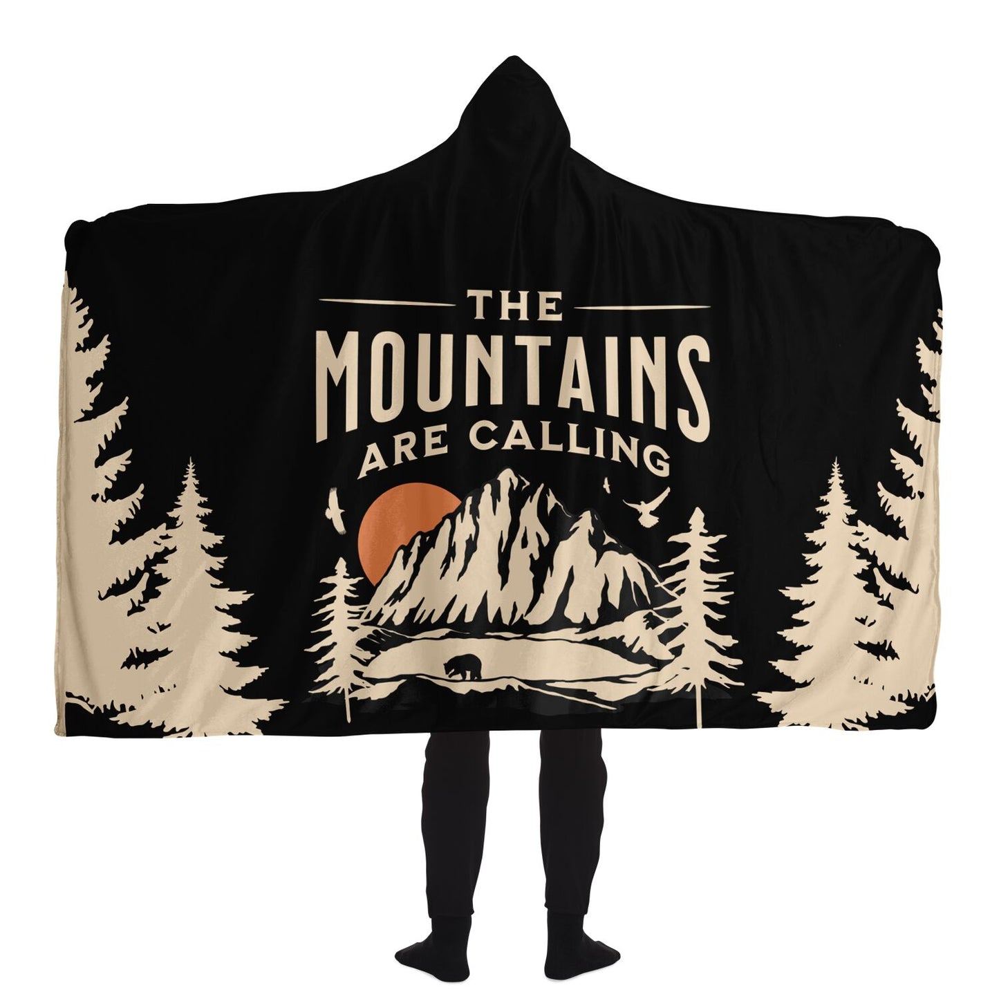 The Mountains Are Calling | Hooded Blanket