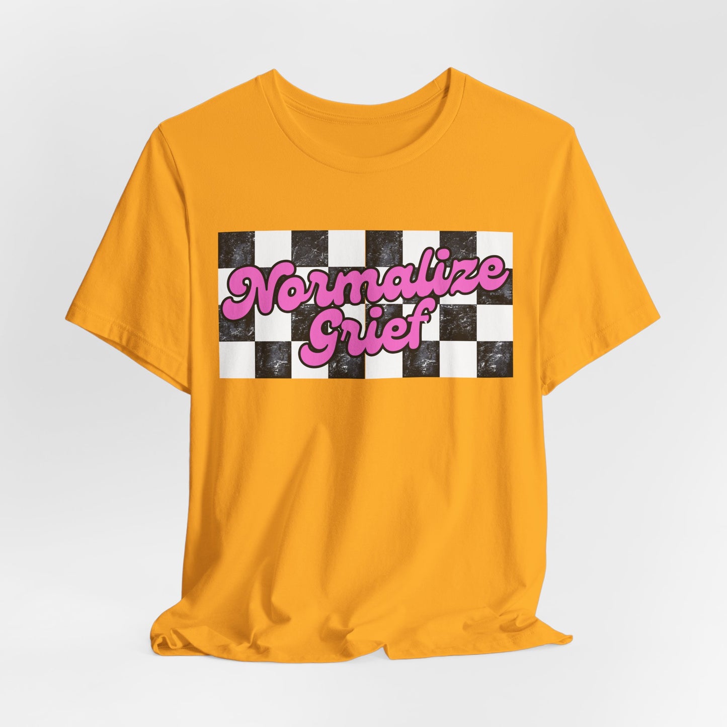 Normalize Grief | Checker T Shirt