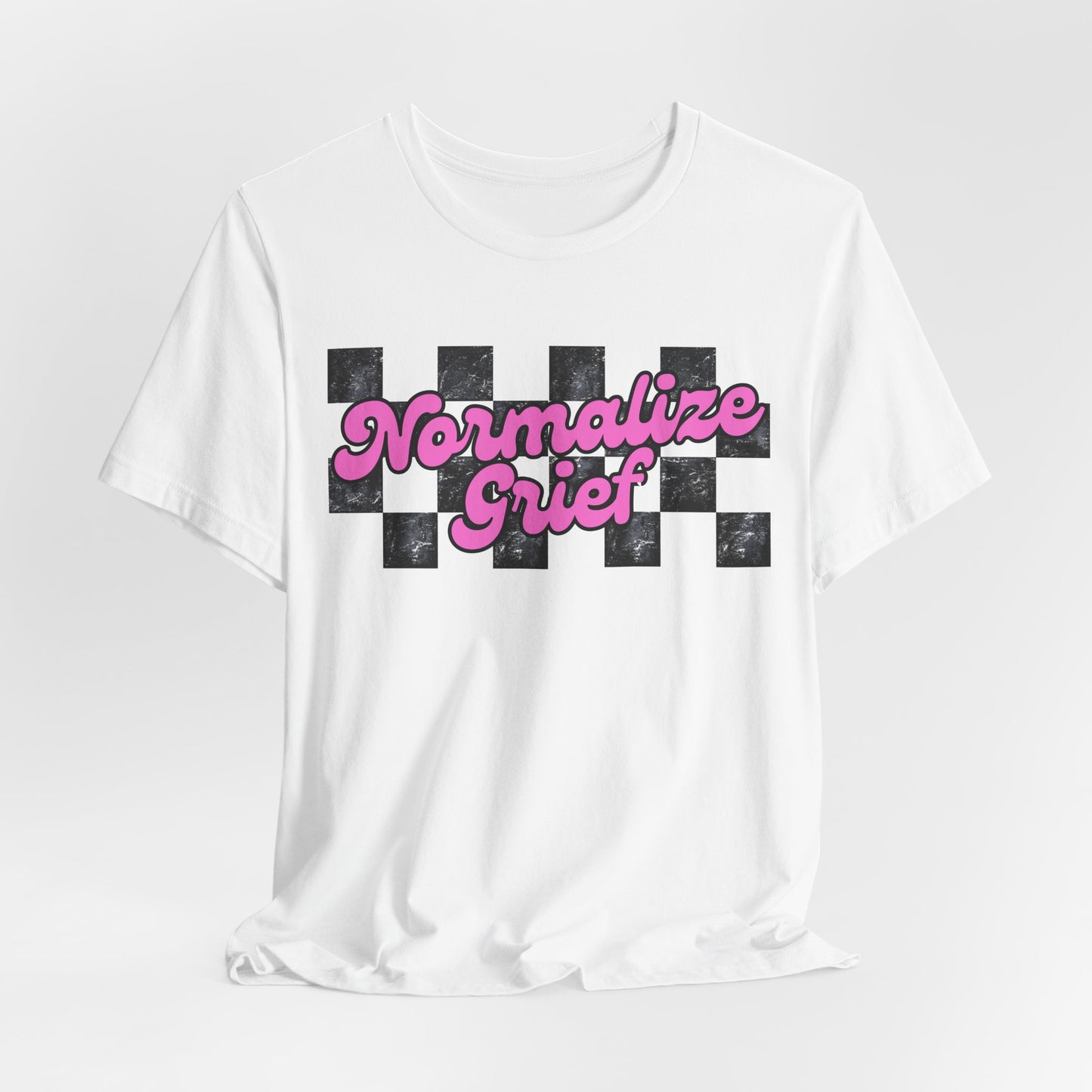 Normalize Grief | Checker T Shirt
