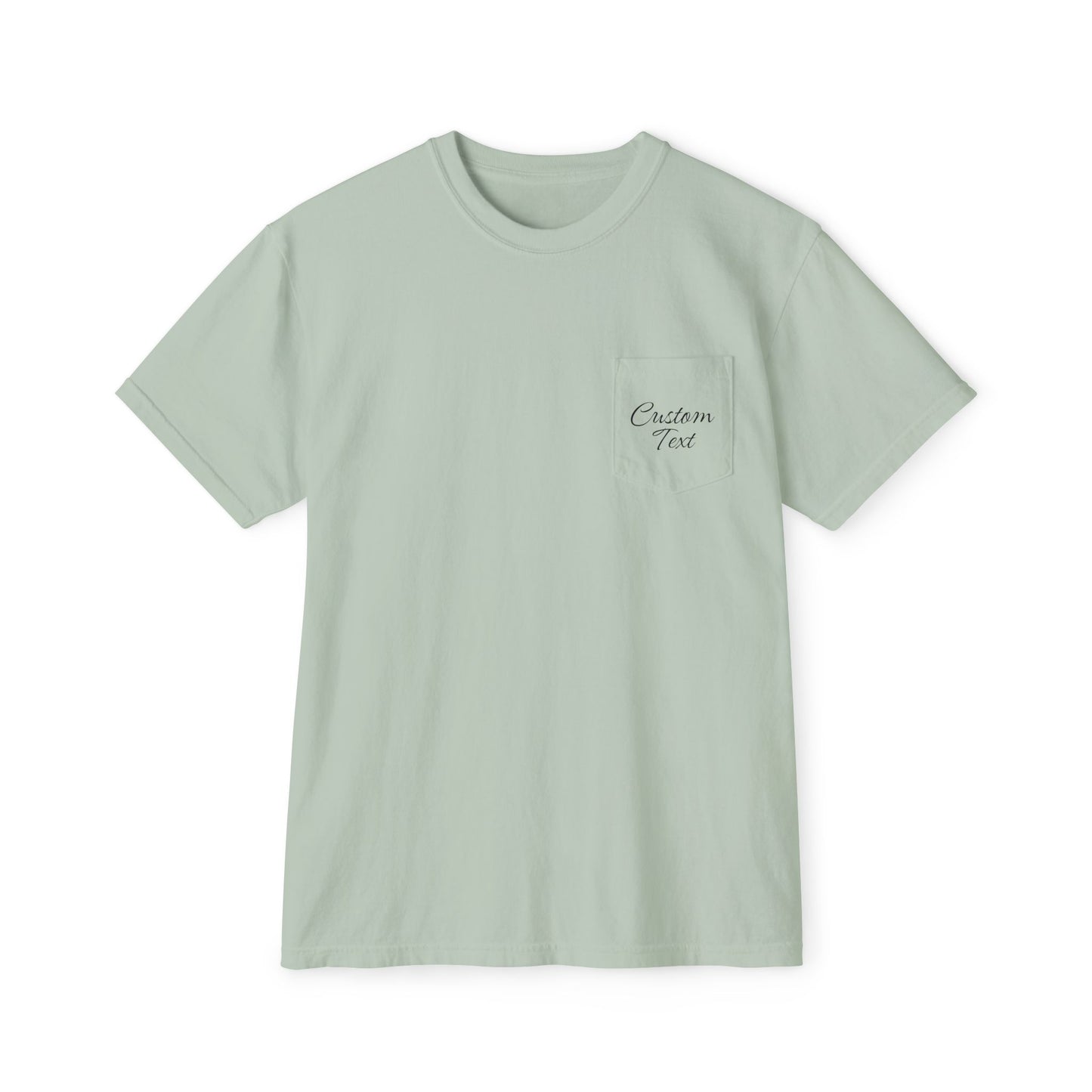 Custom Text Pocket Tee | Comfort Colors