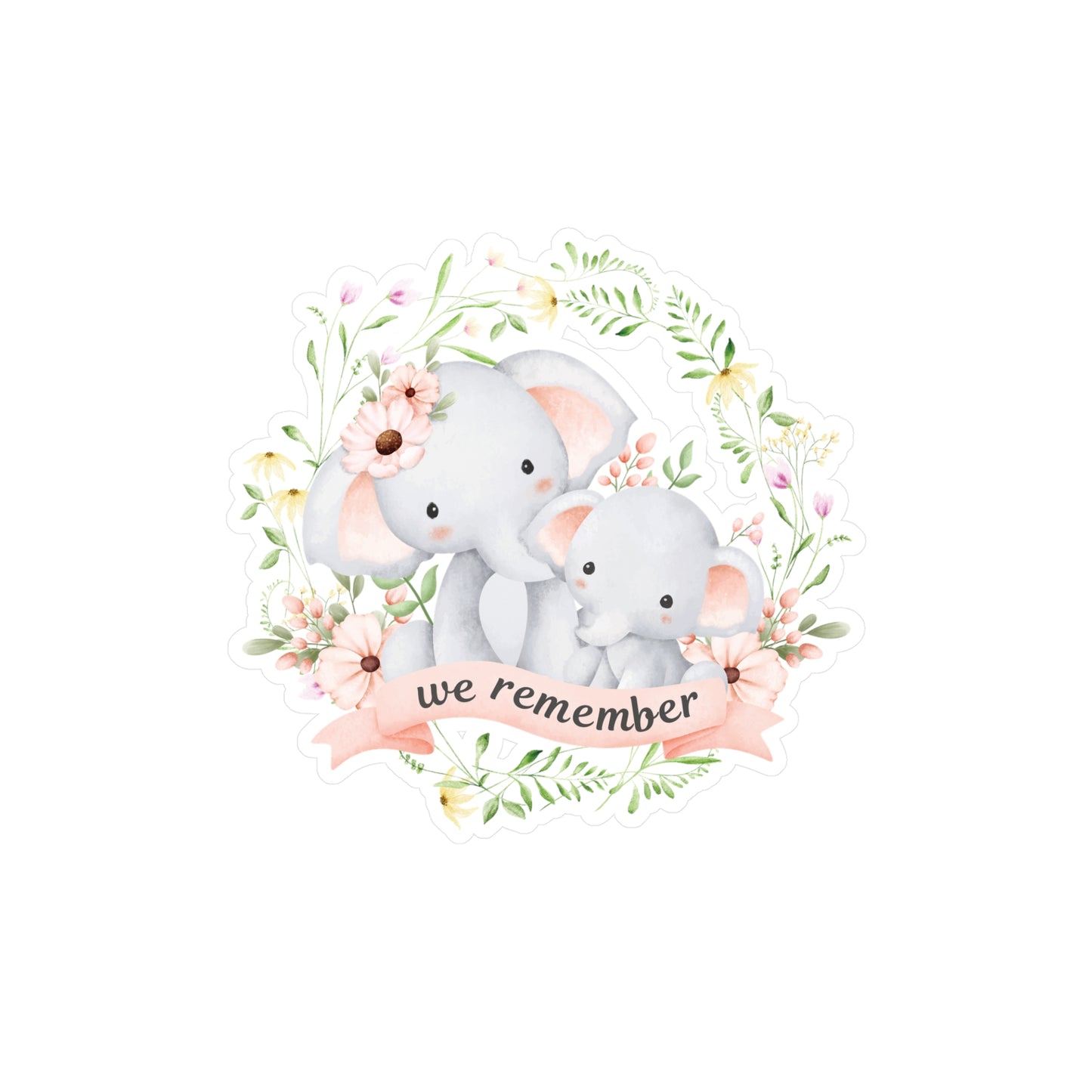 We Remember (Elephant Pink) | Vinyl Sticker