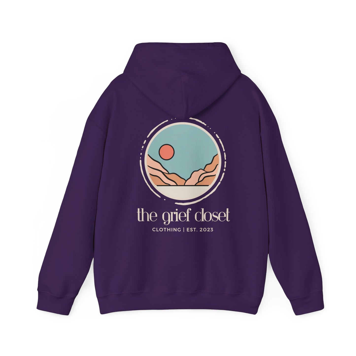 The Grief Closet Logo Front and Back | Light Text Hoodie