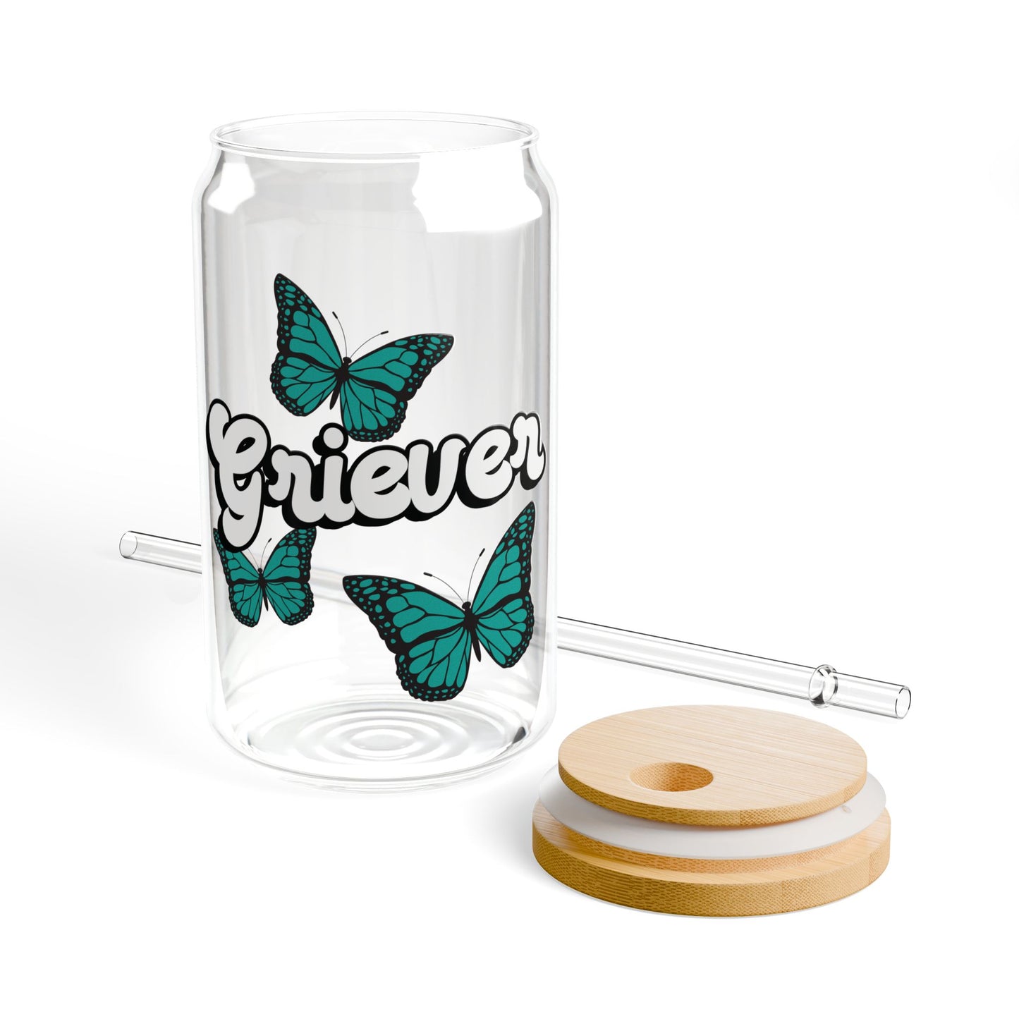 Griever Butterfly | 16oz Glass Tumbler