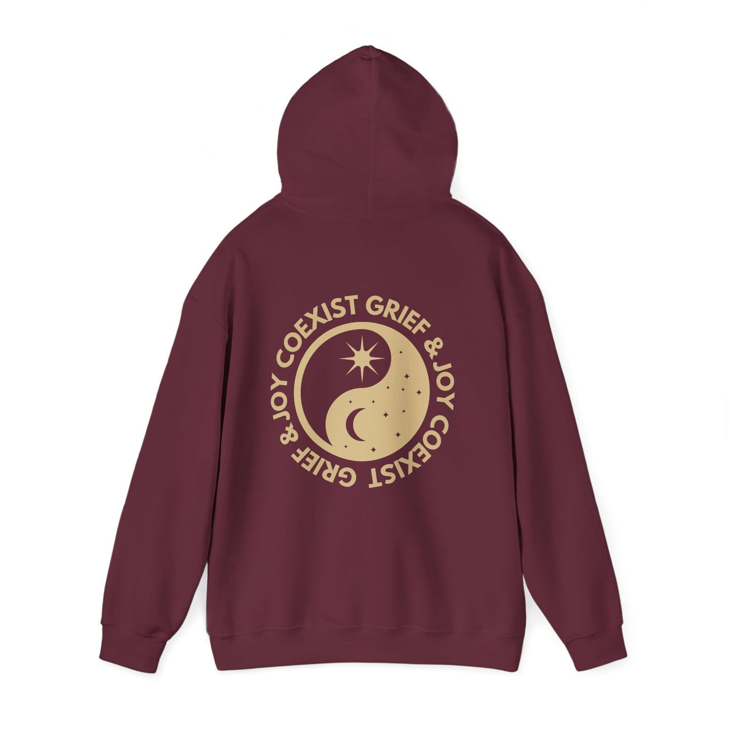 Grief & Joy Coexist | Front & Back Hoodie
