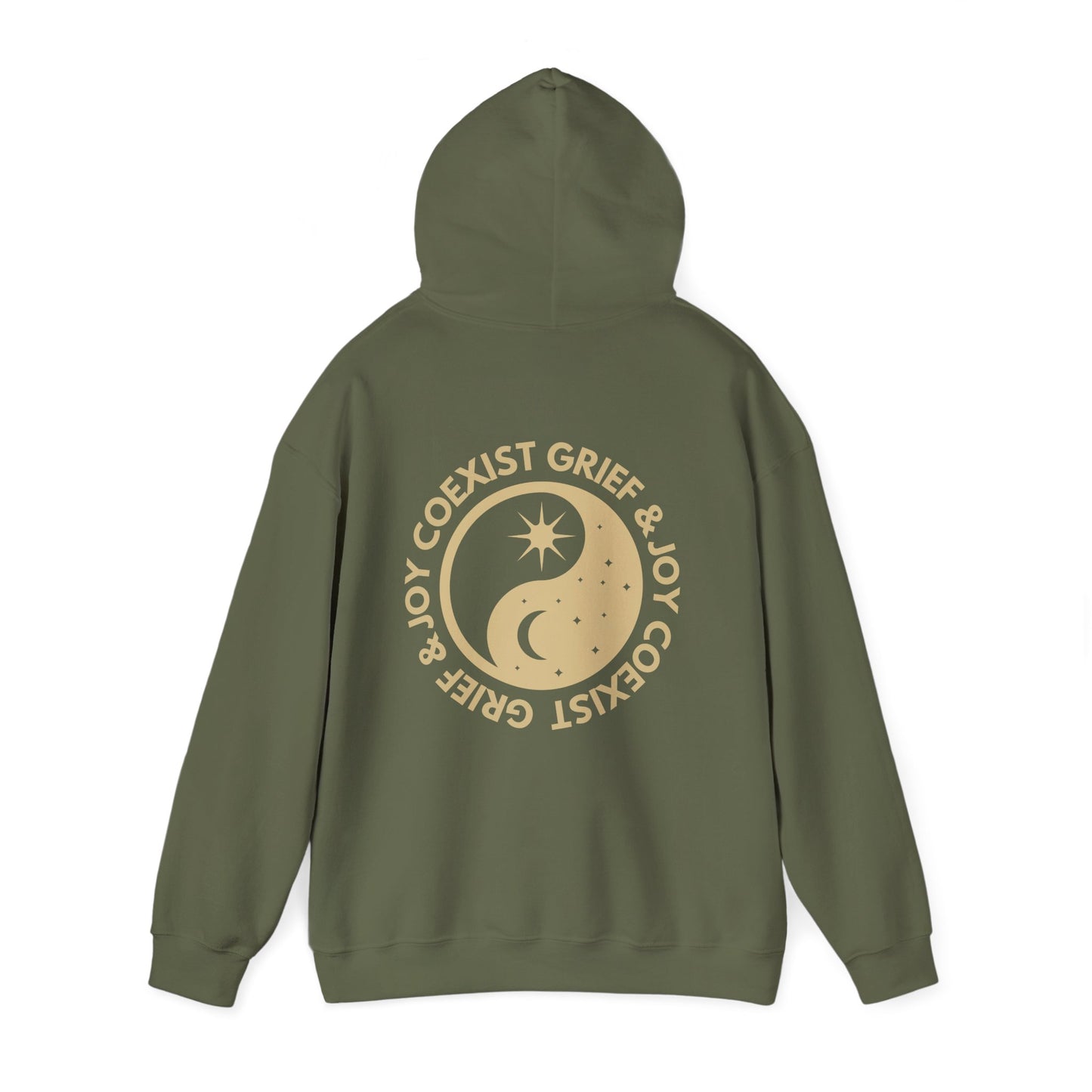 Grief & Joy Coexist | Front & Back Hoodie