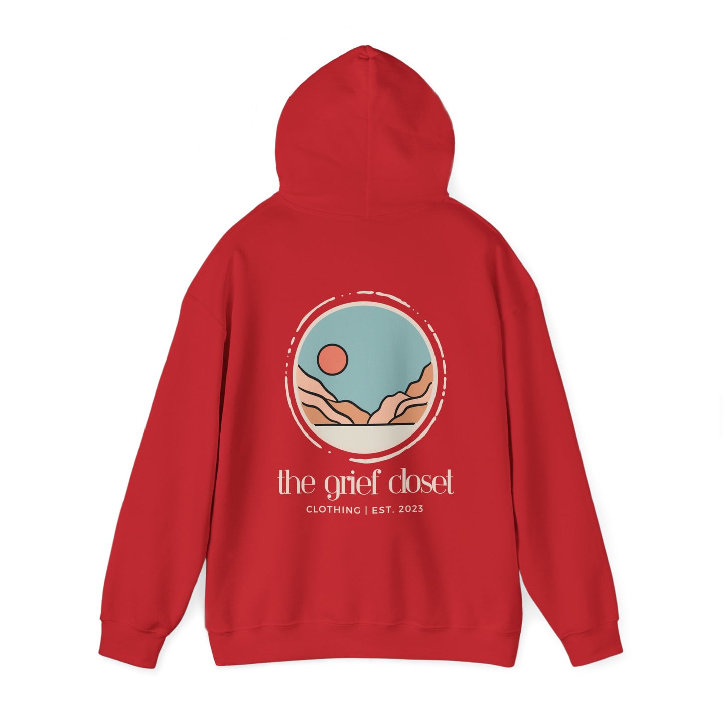 The Grief Closet Logo Front and Back | Light Text Hoodie