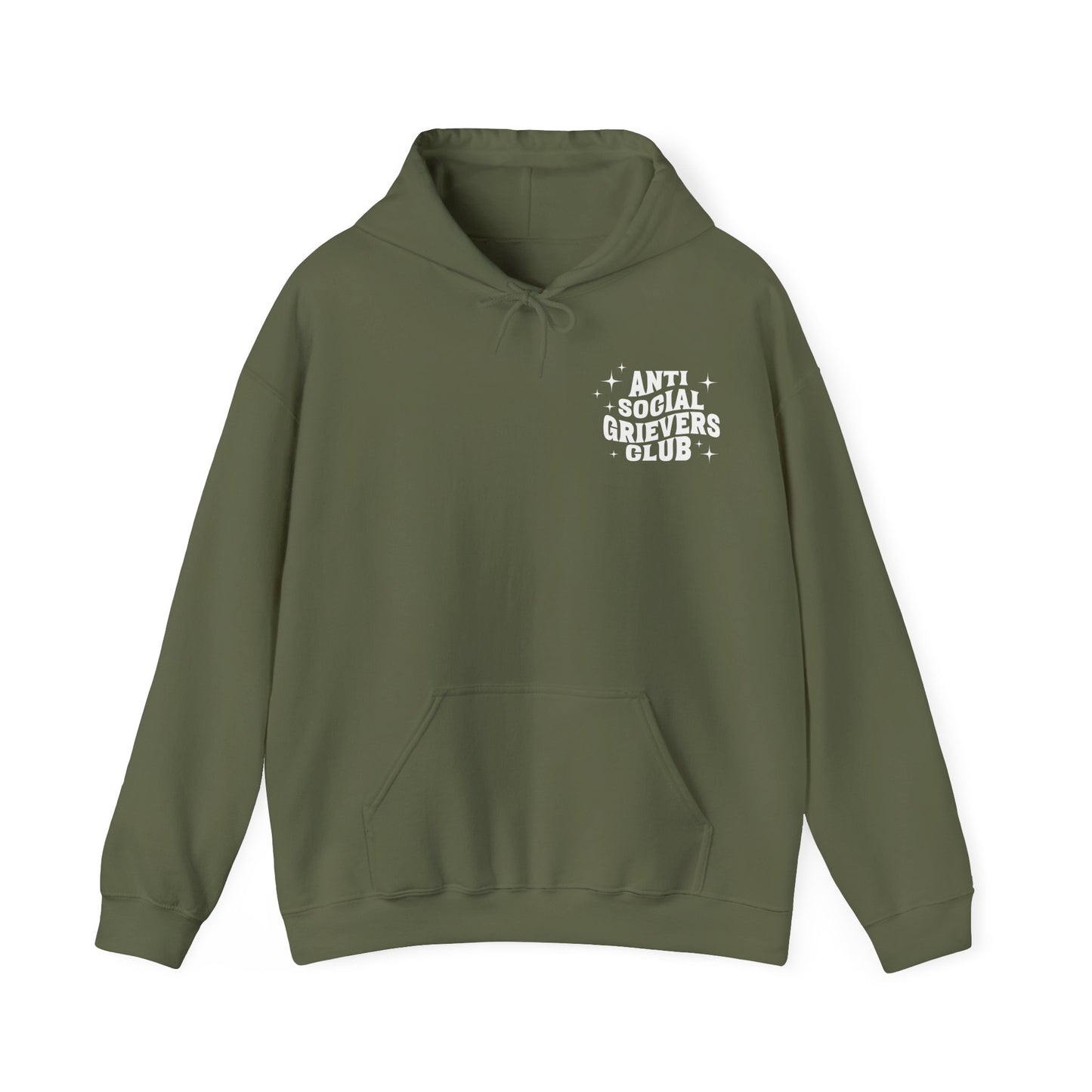 Anti Social Grievers Club | Font & Back Hoodie