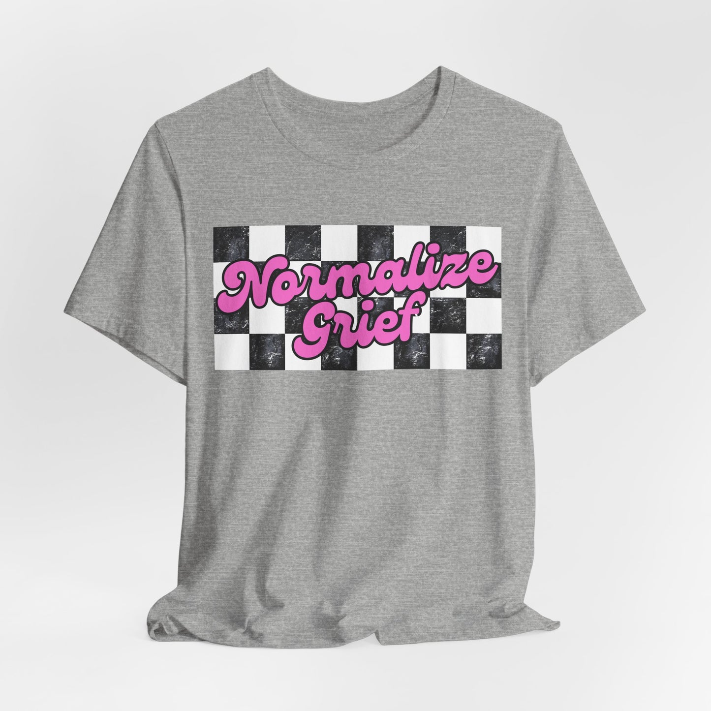 Normalize Grief | Checker T Shirt